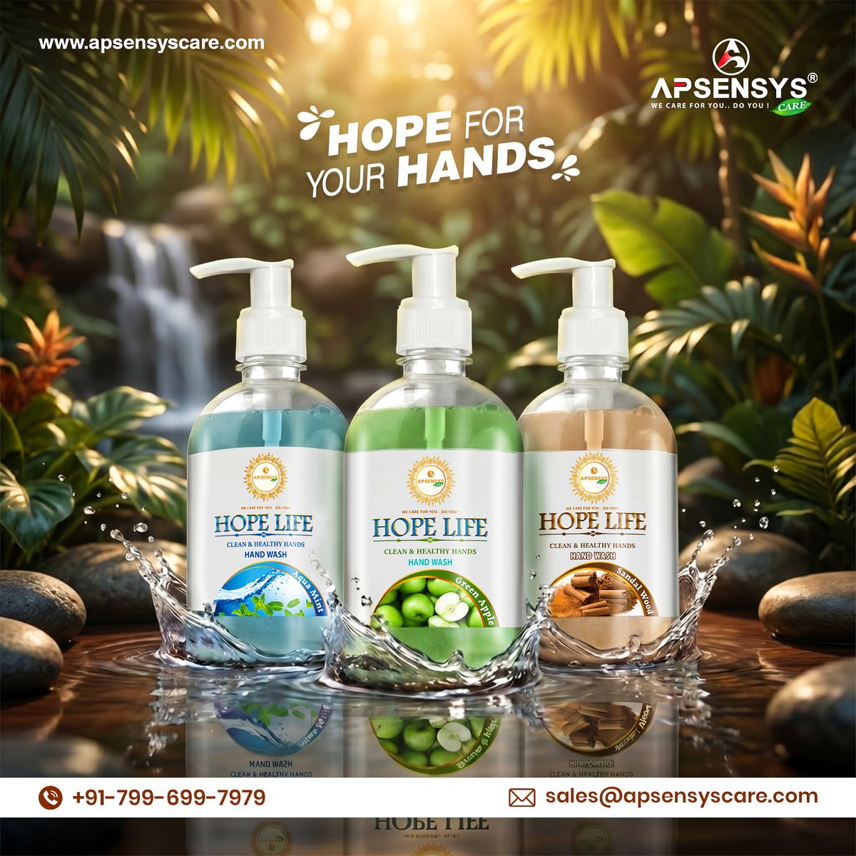 ApsensysCare's tweet image. HOPELIFE HAND WASH

Our hand wash gives you natural freshness, gentle care, and herbal protection in every single wash.

Reach out to us:
+91-799-699-7979
sales@apsensyscare.com
website: apsensyscare.com

#handwash #NaturalCare #EcoClean #apsensyscare