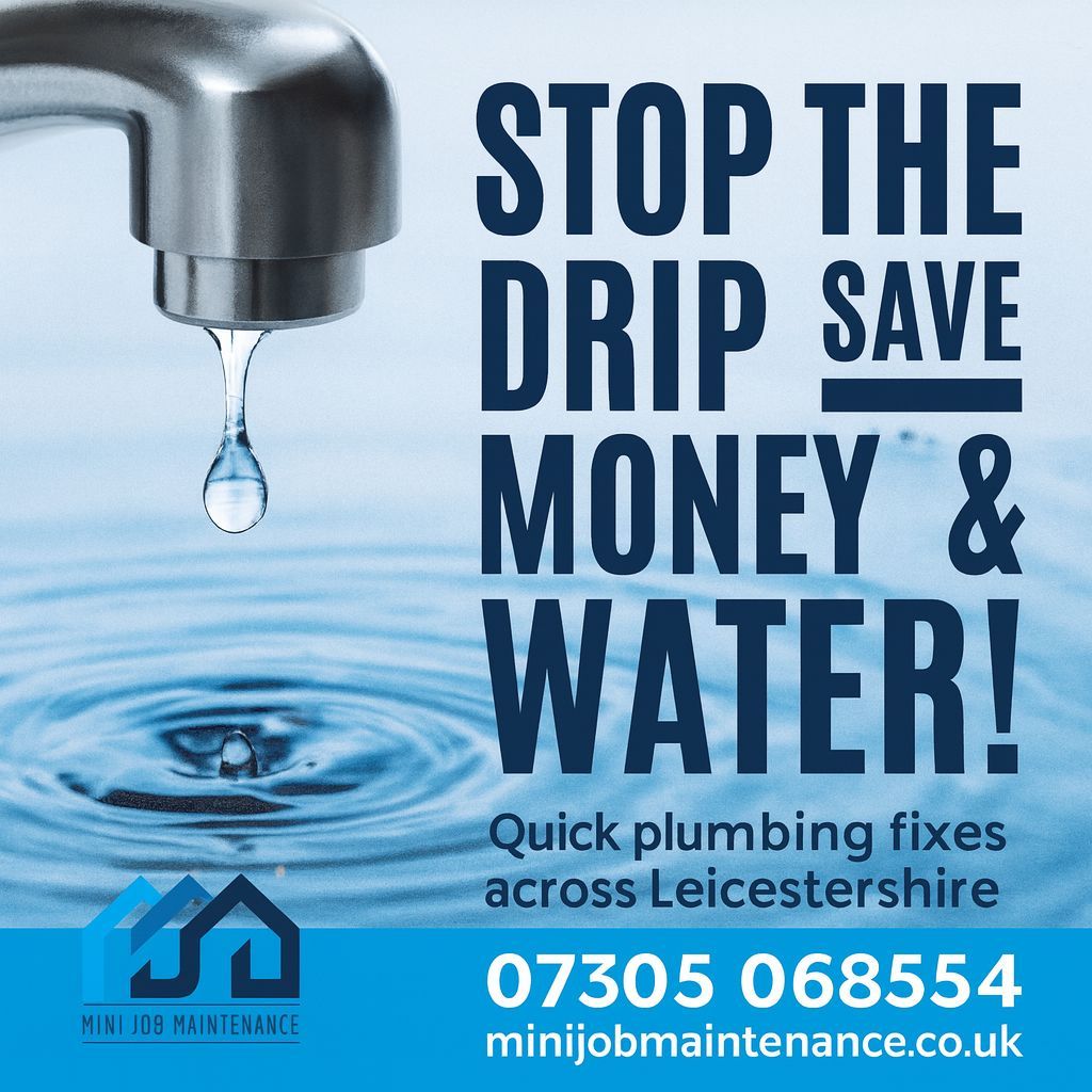 MiniJobMaintain's tweet photo. Small jobs pile up fast.

• Dripping tap
• Flickering light
• Loose socket
• Slow leak

Ignore them and costs rise.

Sort them early. Keep your home safe.

One visit for plumbing, electrics and gas.

07305 068554
https://t.co/fe3R3mggu0

#HomeRepairs #LoughboroughHomes https://t.co/q6ZWLQiqYo