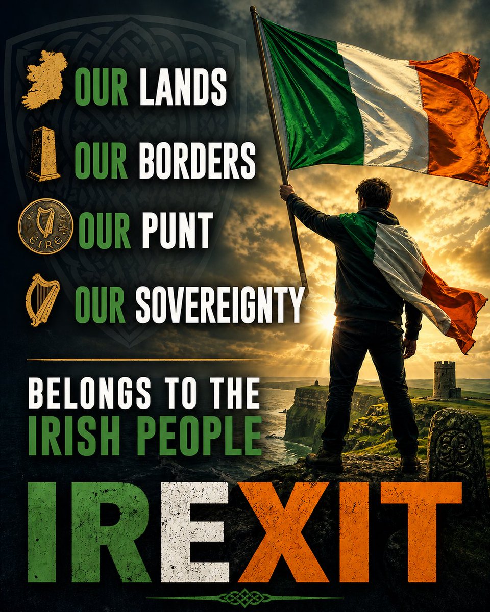 Ireland belongs to the Irish.

We need Irexit to free ourselves and take back control.

No more being a vassal state for the EU dictatorship.