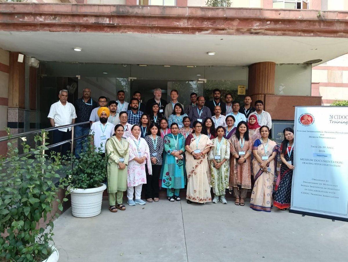 ansigoi's tweet image. The Department of Museology, Indian Institute of Heritage (IIH), Noida, organised a five-day international CIDOC training programme on museum documentation and digitisation from 26 to 30 April 2026.
#Training #Musuem