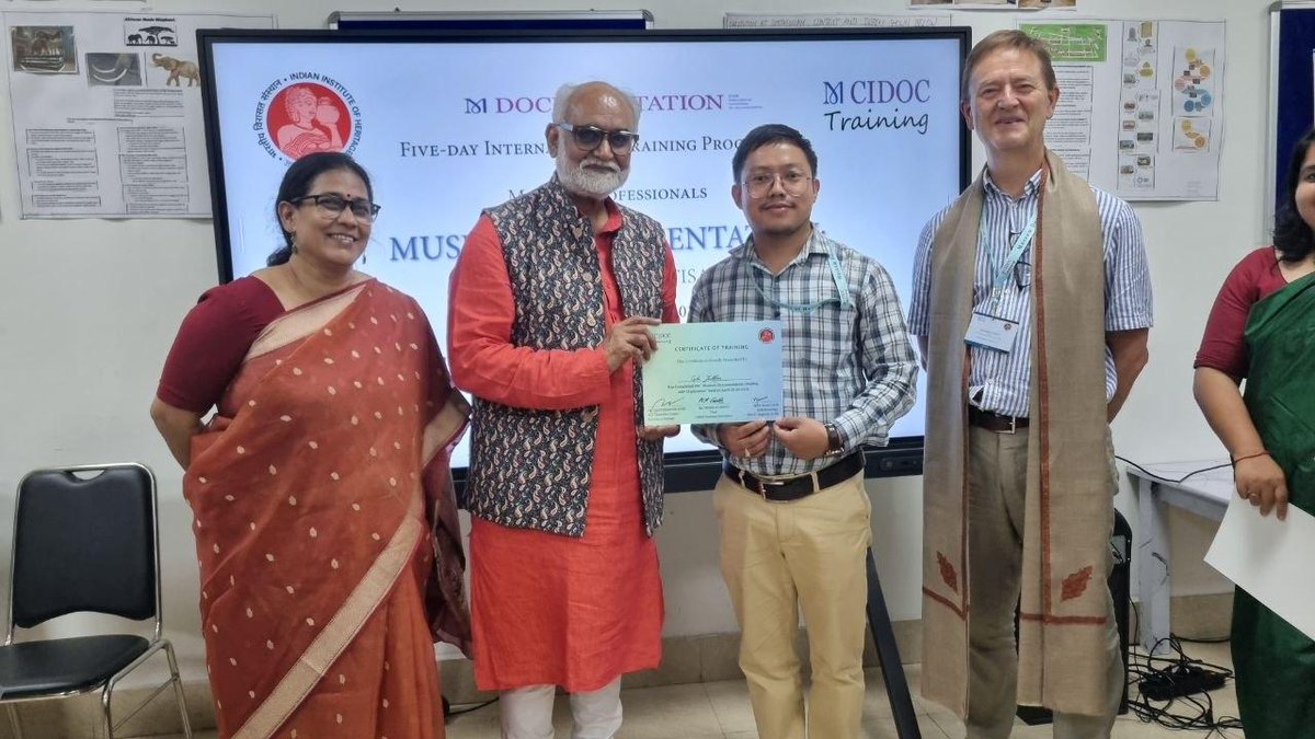 ansigoi's tweet image. The Department of Museology, Indian Institute of Heritage (IIH), Noida, organised a five-day international CIDOC training programme on museum documentation and digitisation from 26 to 30 April 2026.
#Training #Musuem