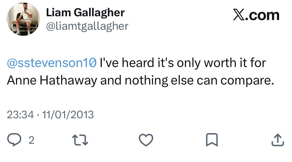 Liam Gallagher tweet media