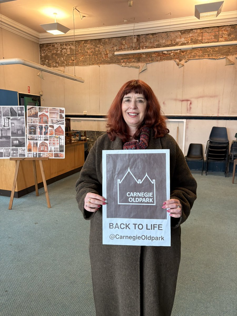 CarnegieOldpark's tweet image. Yes, it’s @julieandrews2.bsky.social from the Linenhall Library with whom we share so much #Belfast heritage and #BacktoLife ambition!