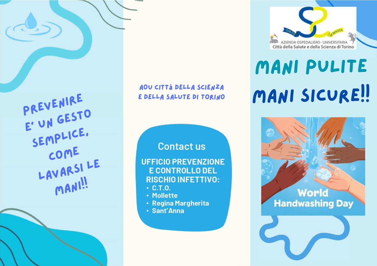 cittasalute_to's tweet image. 🧼 In occasione della Giornata Mondiale dell’Igiene delle Mani, la Città della Salute aderisce alla campagna OMS “Save Lives: Clean Your Hands”, promuovendo la #sicurezza delle cure e la #prevenzione delle #infezioni. 

🔗 Link alla pagina dedicata: shorturl.at/Btk6x