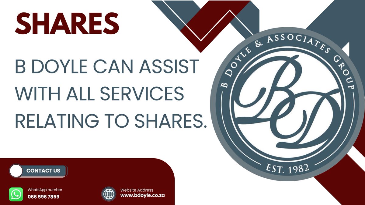 BdoyleGroupSA's tweet photo. #shares #issuingnewshares #transferofshares #convertingandincreasingshares #convertshares #besure #besmart #beprofessional #bdoyle https://t.co/7HenaijNzZ