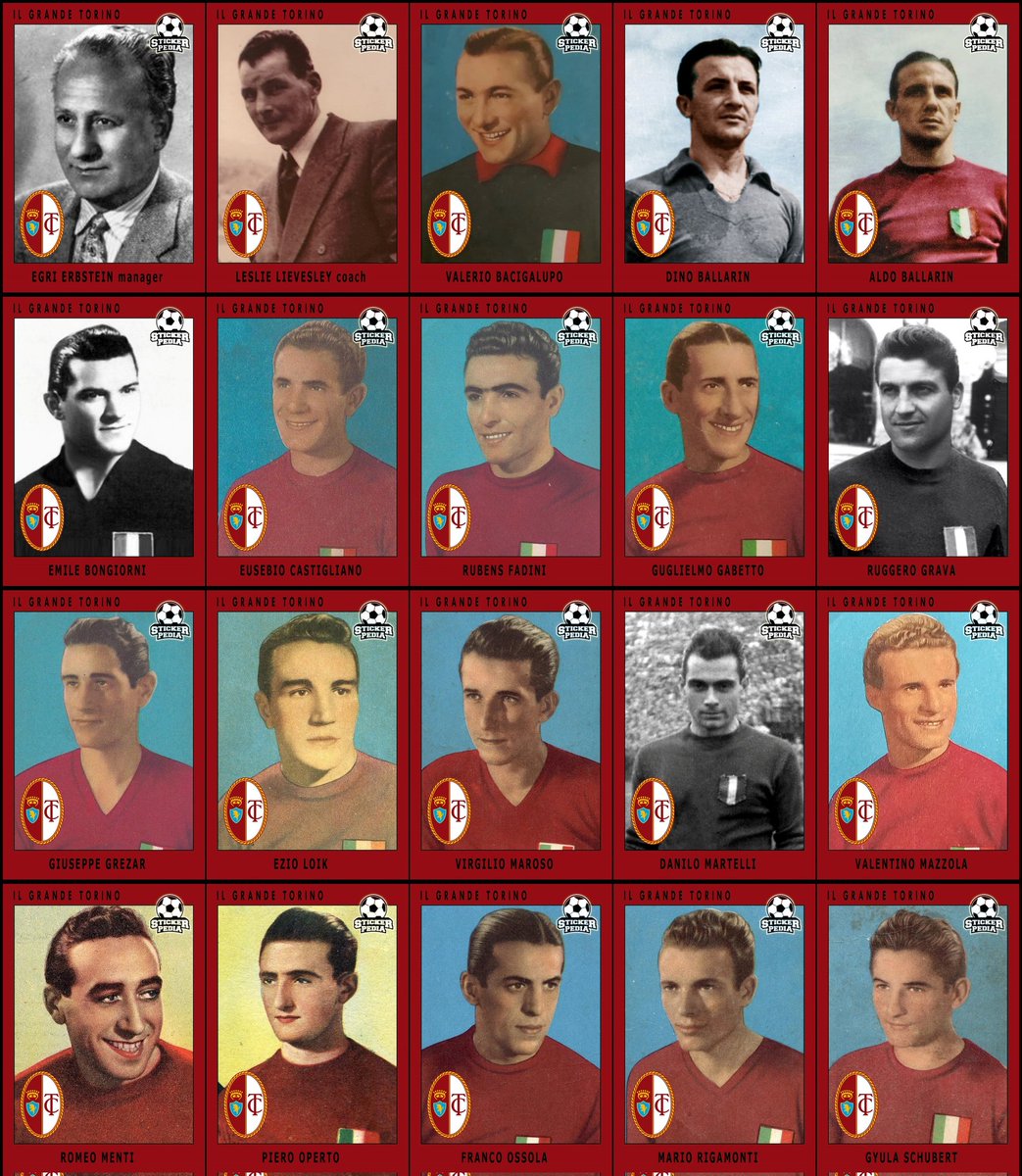 Stickerpedia1's tweet image. #OnThisDay in 1949 Superga air disaster
#InMemoriam Grande Torino