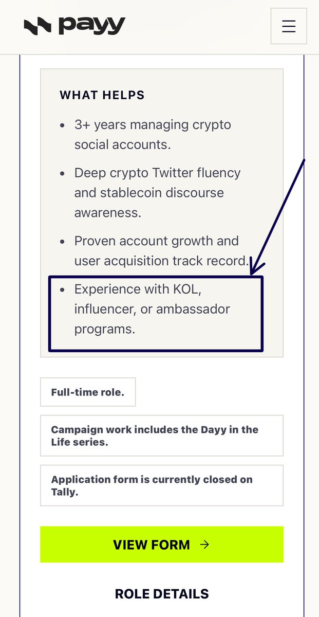 alistrago_crypt's tweet photo. I’d genuinely love to see @payy_link launch full influencer, KOL and ambassador programs.

Because products don’t go mainstream only through technology anymore.
They go mainstream through people.

And honestly, this could become one of the biggest growth drivers for Payy.

Especially considering Payy previously had a Social Media Manager role open - which already shows the team understands the value of media, creators, and community-driven distribution.

Right now the strongest products are not always the most “technically advanced.”
The winners are the ones people constantly talk about.

That’s why programs for:

– influencers
– KOLs
– ambassadors
– content creators
– regional community leads
– social advocates

could massively accelerate adoption.

Once you introduce:
– creator incentives
– referral systems
– community campaigns
– ambassador kits
– creator collaborations
– user-generated content

the product stops feeling like “just another app.”

It starts becoming part of internet culture.

And for a product like Payy which already has strong viral potential - this could push adoption to a completely different level.