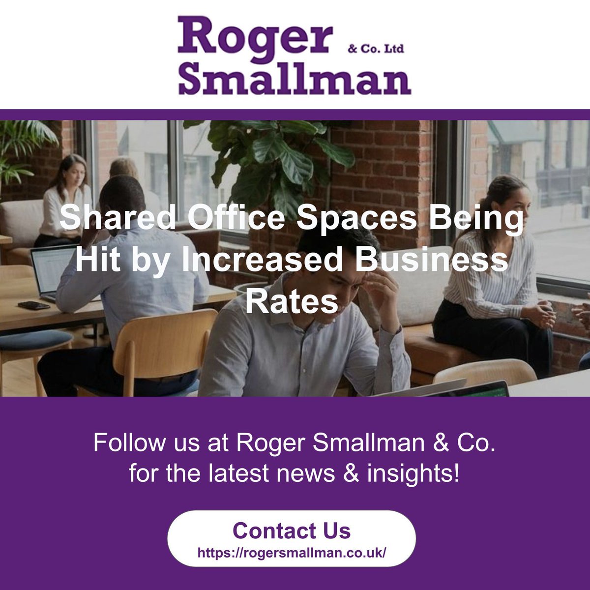 RogerSmallman's tweet photo. This week at Roger Smallman &amp; Co. 💡
Changes in co-working space business rate assessments could lead to a £600 million burden on small businesses, pushing many back to home offices. What are your thoughts? 💬
👉🏼https://t.co/jPtErGORcV https://t.co/sKro45L0iN