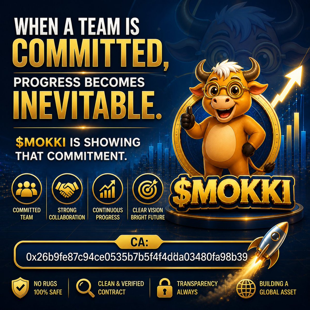 New Week, fresh Energy!
Believe in something, Believe in $MOKKI token.

Let the charts go parabolic 🚀🚀

Ca:
0x26b9fe87c94ce0535b7b5f4f4dda03480fa98b39
