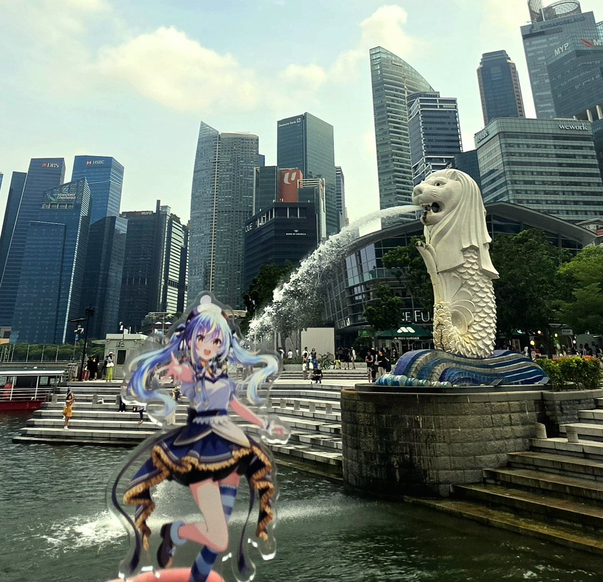 GIN_Cosmate's tweet photo. シンガポールです！

初の海外タグツイ

マーライオンです。

#えそらちゃん https://t.co/HI3f3fWCtL