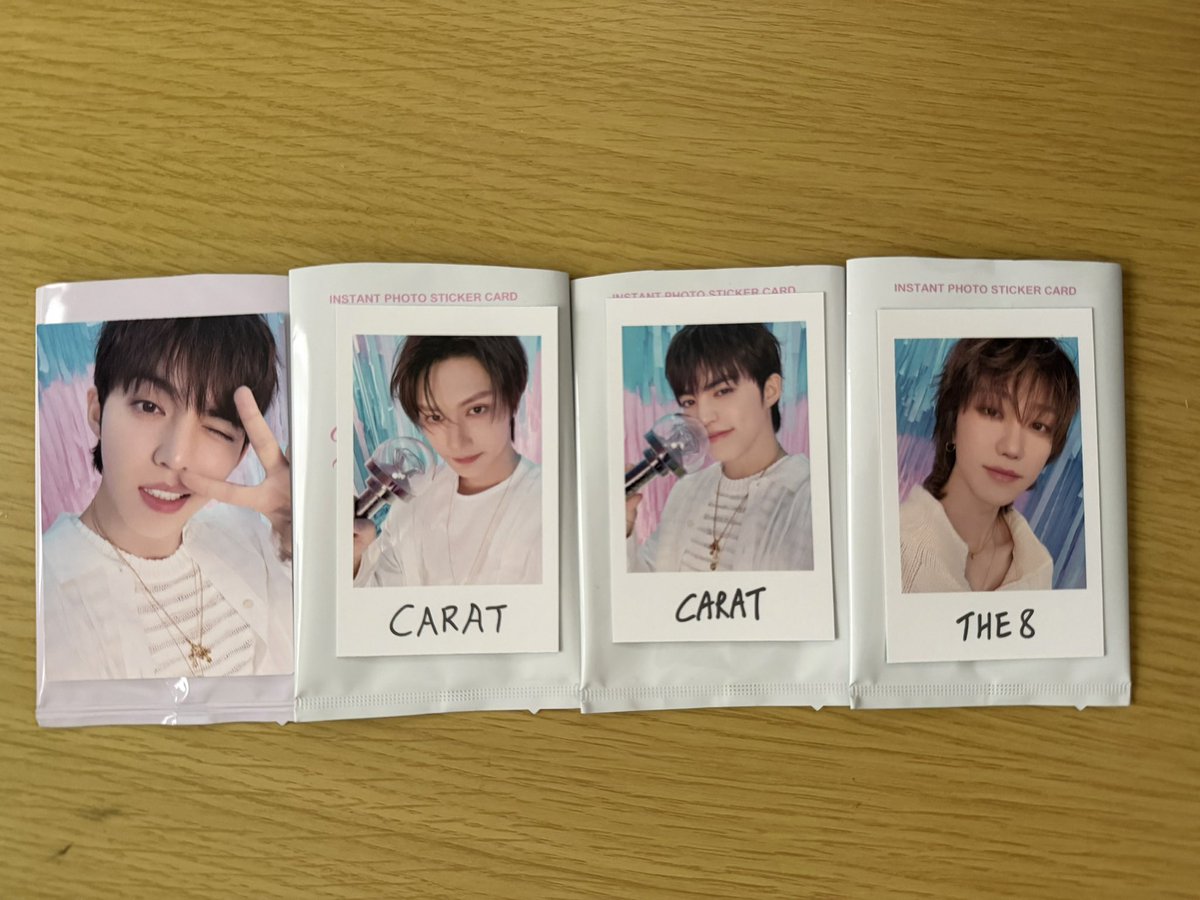 SEVENTEEN YAKUSOKU セブチ ペンミ インスタントフォト トレカ 交換

【譲】エスクプス、ジュン、THE8
【求】スングァン(セルカ、名前のチェキ)
　　ミンギュ(チェキ両種)
         
同種同士の交換希望、郵送交換希望です
リプお待ちしております🙇‍♀️
