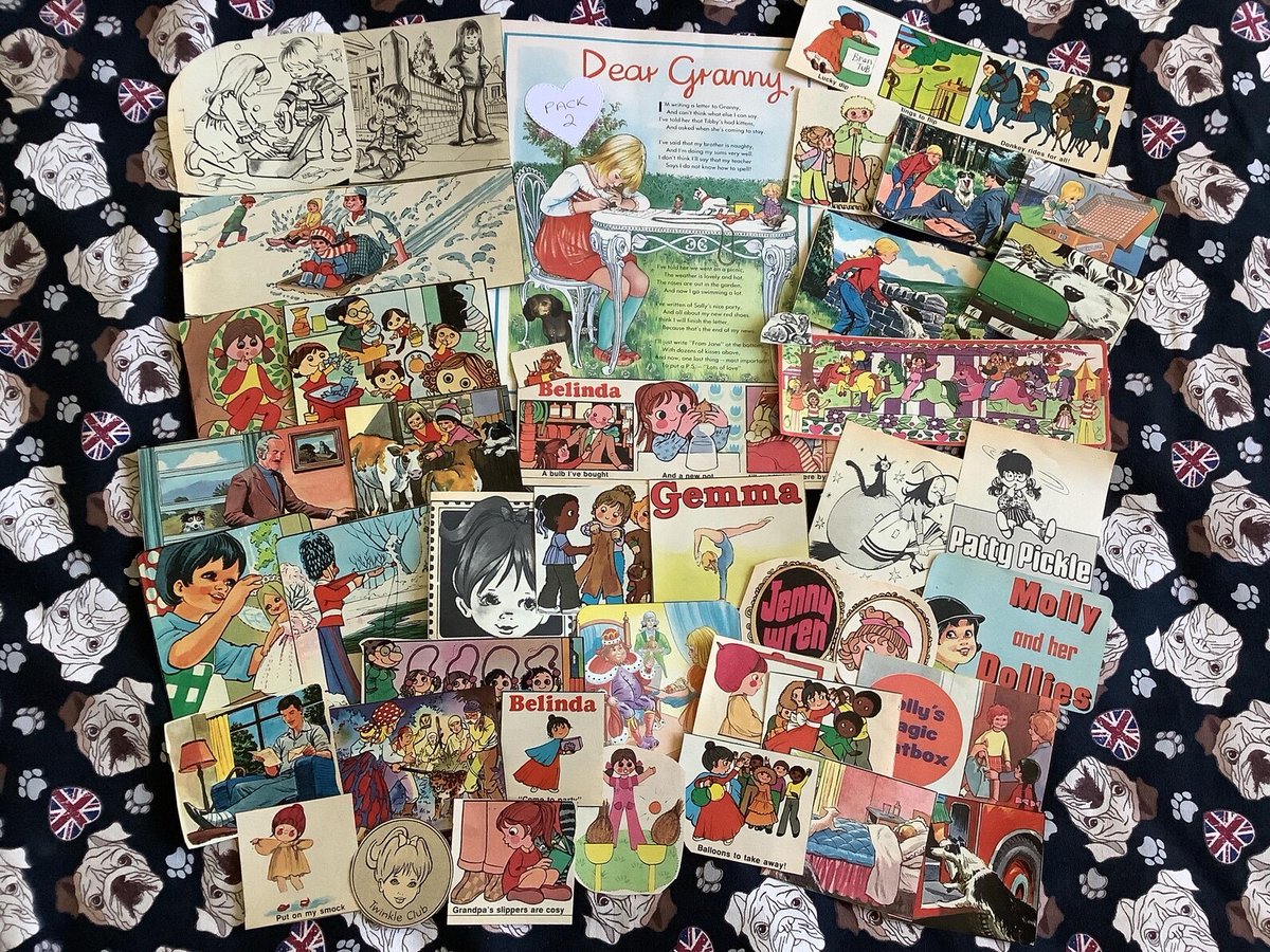 WatsonsVintage's tweet photo. If you LOVE Scrapbooking then you will ADORE these! Rare Vintage 1970s 'Twinkle' Comic/Annual HUGE 85 Piece Ephemera Packs - Junk Journalling, Scrapbooking, Card Making , Paper/Kids Crafts etc https://t.co/VUVQFDPCVS via @Etsy #Vintage #Twinkle #ScrapPacks #70snostalgia #PaperArt
