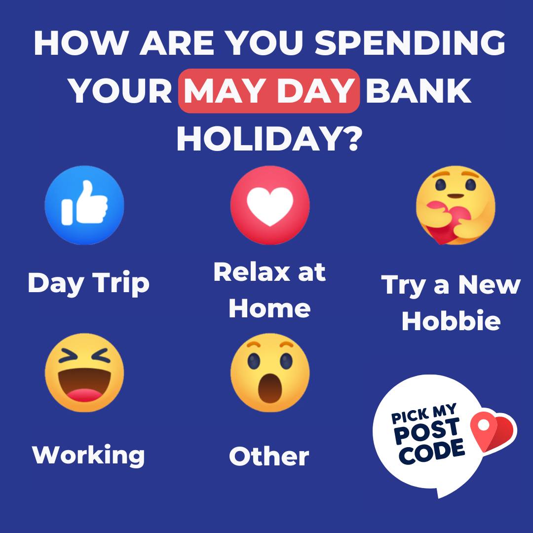 pickmypostcode's tweet photo. 🎉 How are you spending your May Day Bank Holiday? 🤩

We want to hear all about it in the comments below, and tag someone you spent the day with 🙌

#PickMyPostcode #PMP #Money #FreeMoney #Win #bankholiday #mayday #MayDayBankHoliday #BankHolidayFun #ShareTheJoy #MemorableMoments https://t.co/OJO1hioIZR