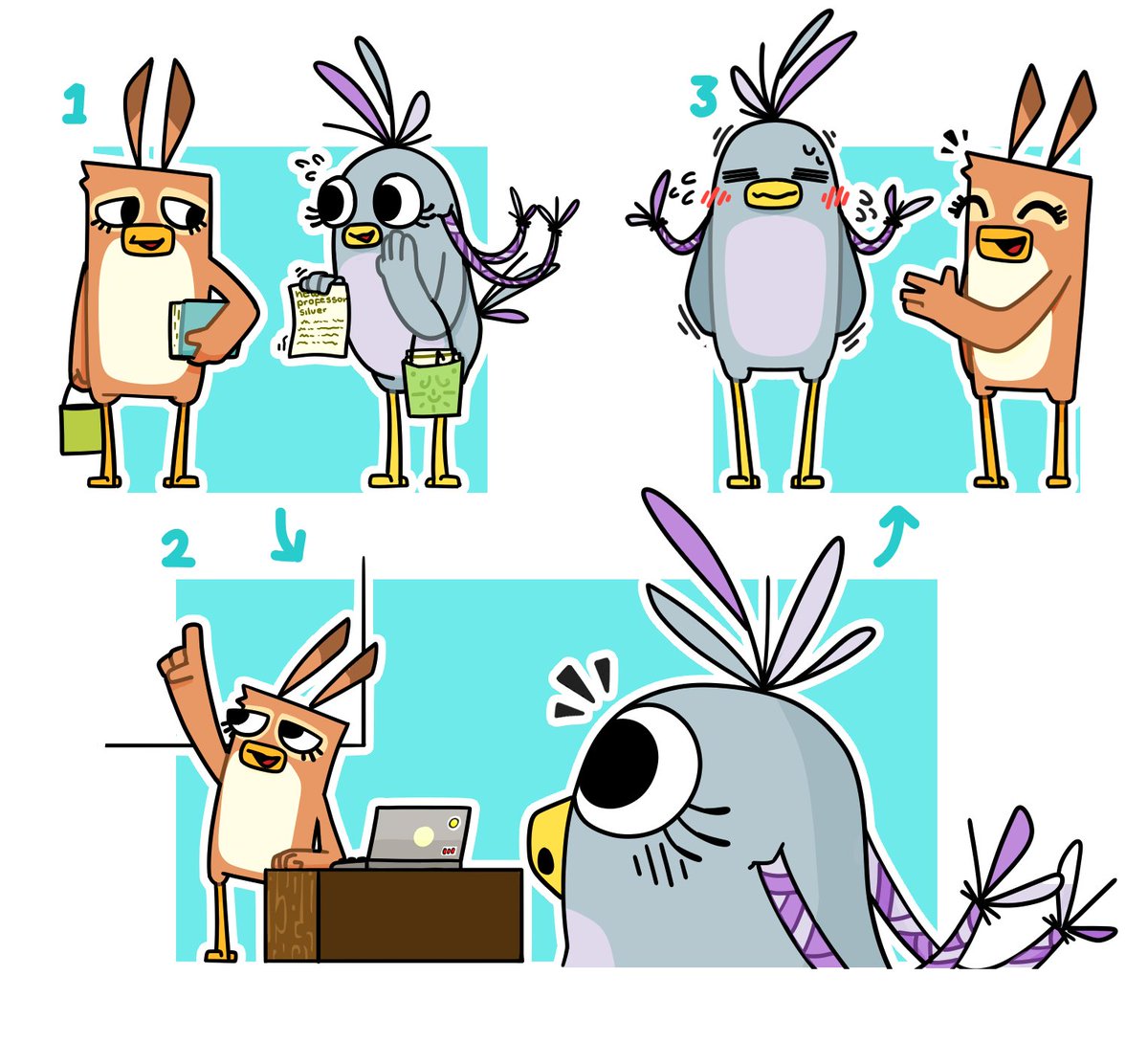 palomita963's tweet image. Nueva publicación
 
Today I'm sharing a mini-comic featuring Silver and Dahlia

I've always felt that we could have experimented more with the two smartest birds on the island

Here's my contribution, and more little things are coming soon

#cartoon #comic #angrybirds #art #krita