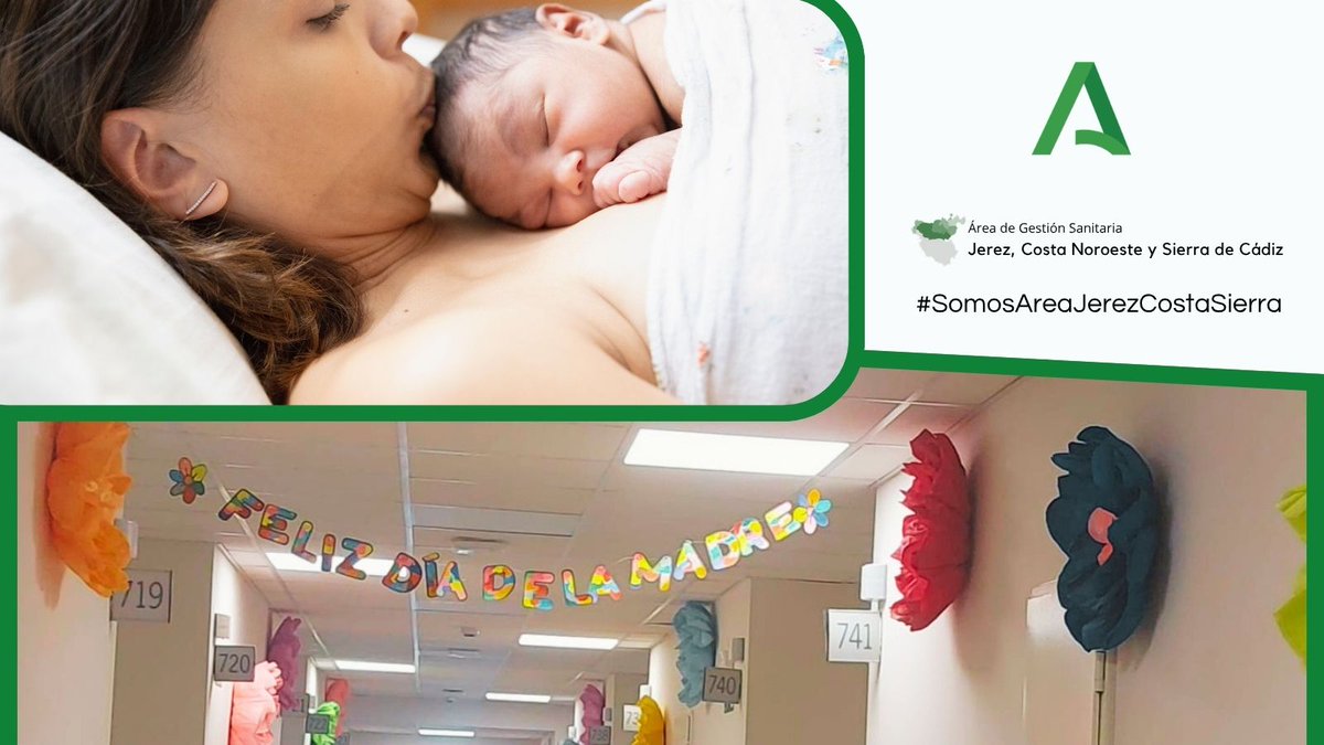 ags_nortecadiz's tweet photo. 💐La Unidad de Ginecología y Obstetricia del #HospitalUniversitariodeJerez se llenó de color y cariño para celebrar el #DíadelaMadre

🤱... porque cada maternidad merece ser celebrada💛

#SomosAreaJerezCostaSierra https://t.co/Qf7LjTi8Rf