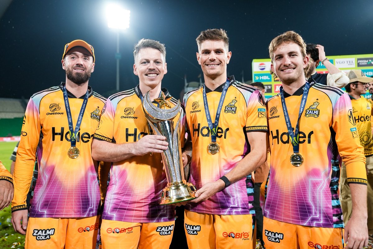 PeshawarZalmi's tweet photo. Every hand that held the trophy, had a story. 🏆💛  #RiseofZalmi #YellowStorm #Zalmi #HBLPSL11 #PZvHK https://t.co/LKMNzBdT6j