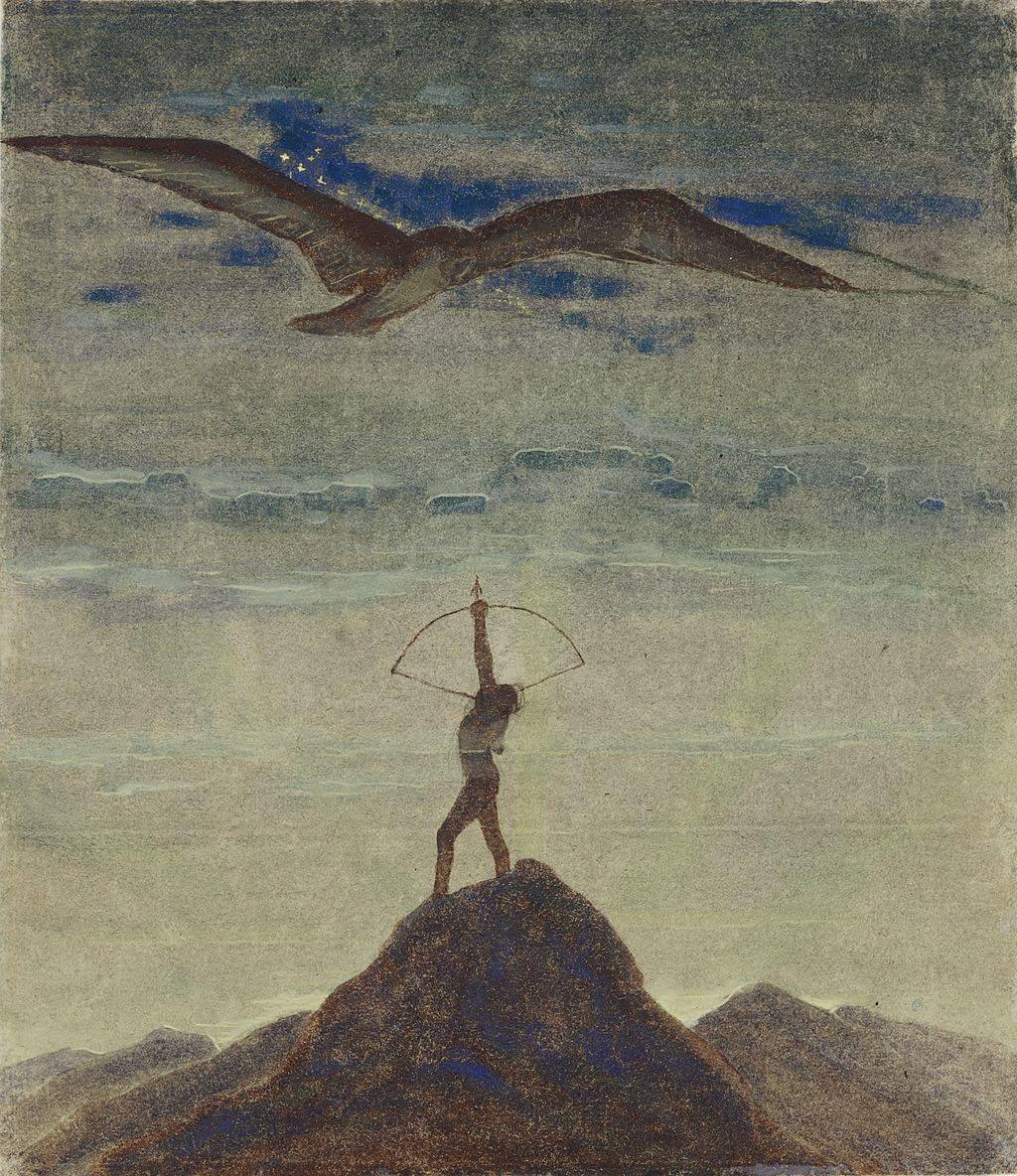 Sagittarius. XI from the Cycle of 12 pictures “The Zodiac”. 1906/7. Mikalojus Konstantinas Čiurlionis.