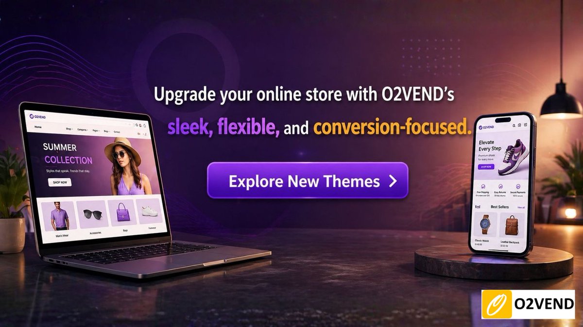 O2Vend's tweet image. Upgrade your online store with O2VEND 🚀
Sleek. Flexible. Conversion-focused.

Explore themes that turn visitors into customers.
Learn More: tinyurl.com/572u3w2t
#O2VEND #EcommerceDesign #OnlineStore #WebsiteThemes #BoostSales #DigitalStore #ConversionFocused #EcommerceGrowth