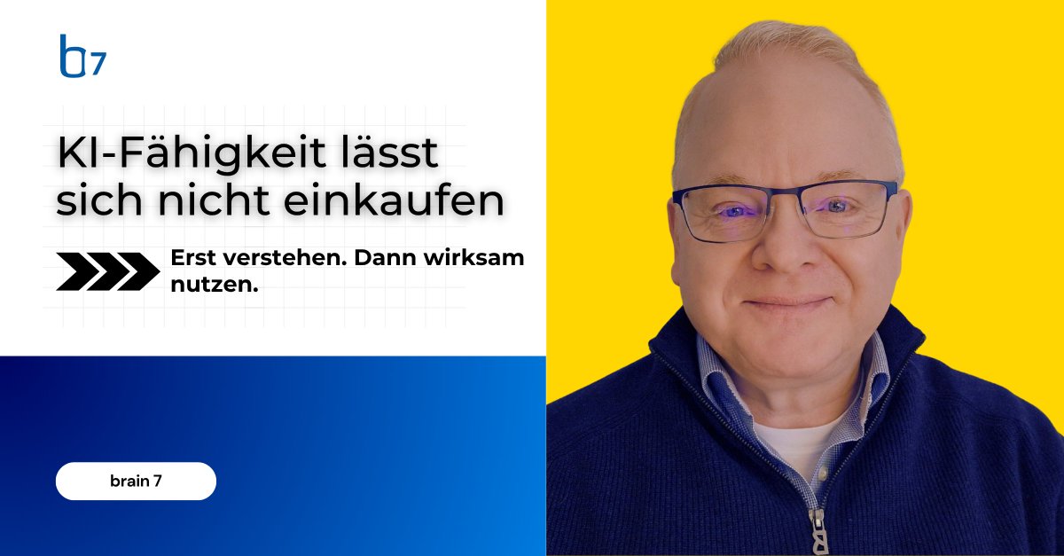 IRodella's tweet photo. KI-Zugang ist schnell gekauft.

Aber daraus entsteht noch keine KI-Fähigkeit.

Mein Leitsatz: Zugang ≠ Fähigkeit 

Denn eine KI-Plattform baut kein Verständnis auf. 
Neugierig? https://t.co/D3vhbCYbyp
#brain7 https://t.co/AHFLXfB6Ze