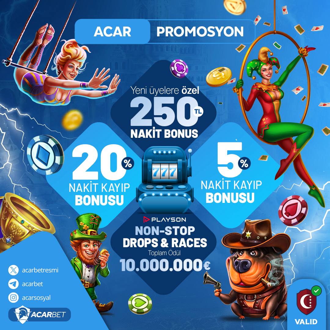 Yeni üyeler için 250 TL nakit bonus fırsatını kaçırma! 🎉 Adrenalin dolu oyunlar ve kazanç seni bekliyor. Hemen katıl, şansını dene! 🤑 Yorum yap, arkadaşlarını etiketle! #Acarbet #Bahis #Kazanç #Eğlence #Şans