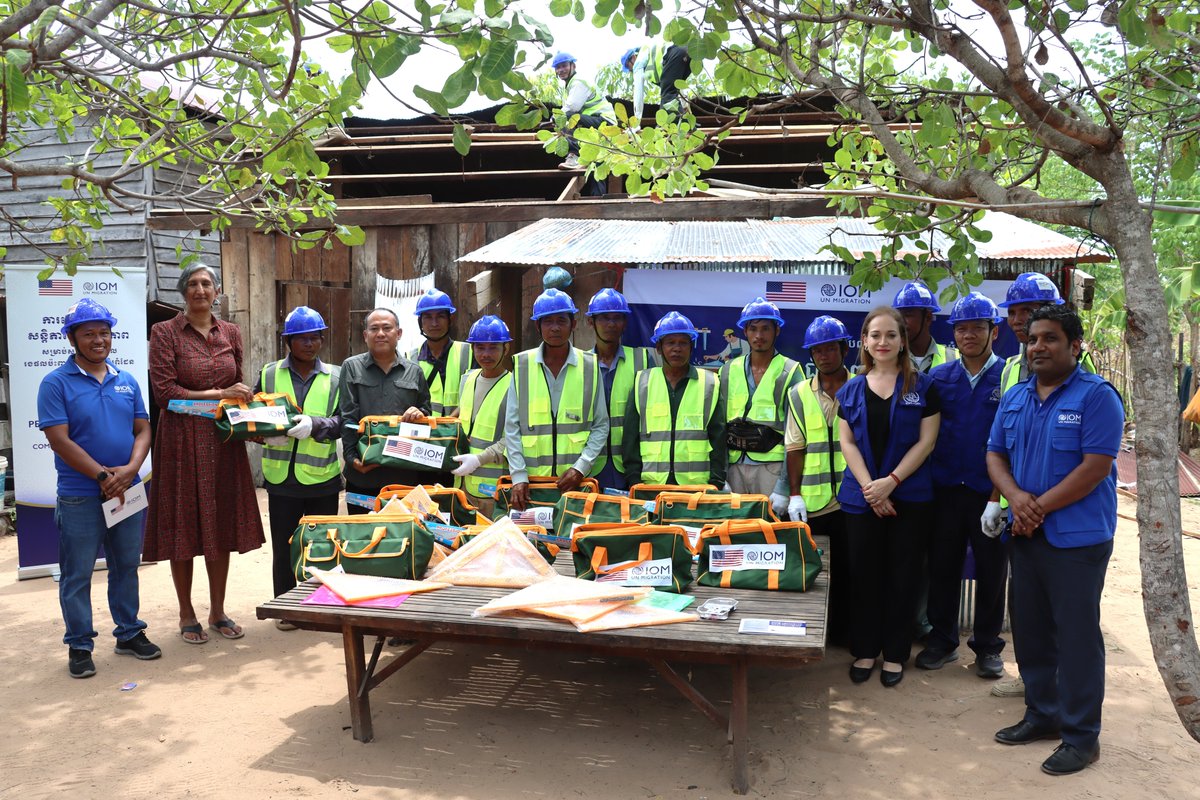 IOMCambodia's tweet photo. “This assistance is timely and supports families’ immediate shelter needs,” said Mr. Kim Chan Panha, Deputy Governor of Preah Vihear. Shelter repair kits are helping families improve safety and living conditions.

#IOMCambodia #HumanitarianAssistance #Migrationmatters https://t.co/vw12GUBHlA