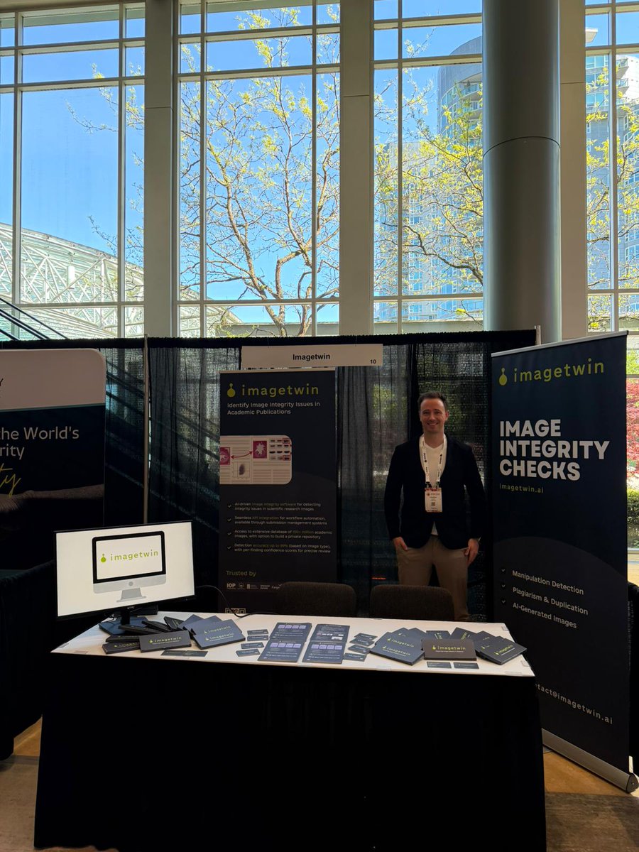 ImageTwinAI's tweet photo. @WCRIFoundation 2026 is off to a great start! 🎉

Alisia and Patrick are in Vancouver connecting with the research integrity community. Find them at Booth 10 or catch them at the talks!

Key takeaways coming soon. 👀 https://t.co/3Mmh2cUdxG