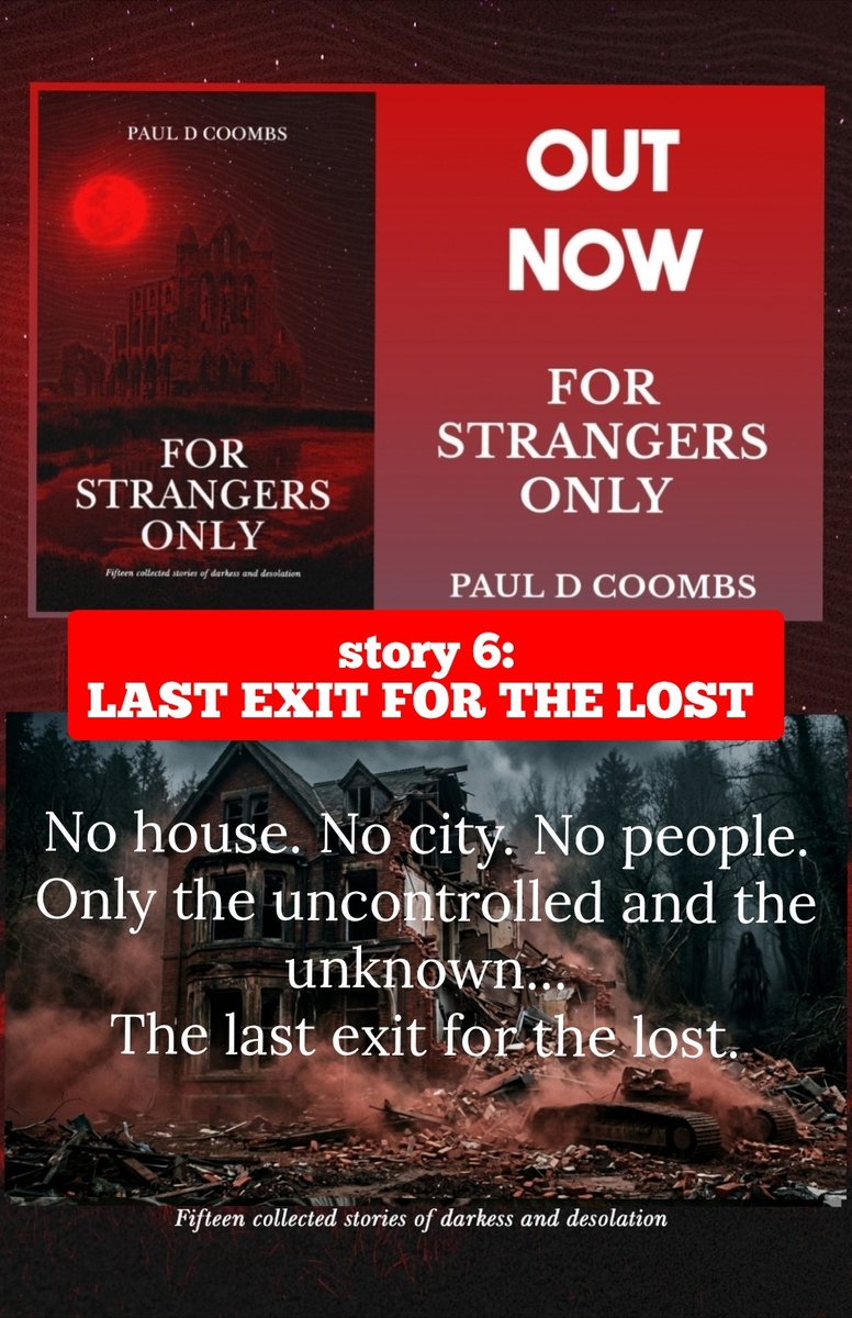 Coombsy101010's tweet image. Strangers of the world unite...

Story 6 in my dark short story collection For Strangers Only, is...
Last Exit For The Lost.

Take a chance on this book written for you...

#ForStrangersOnly #ShortStoryCollection #OutNow