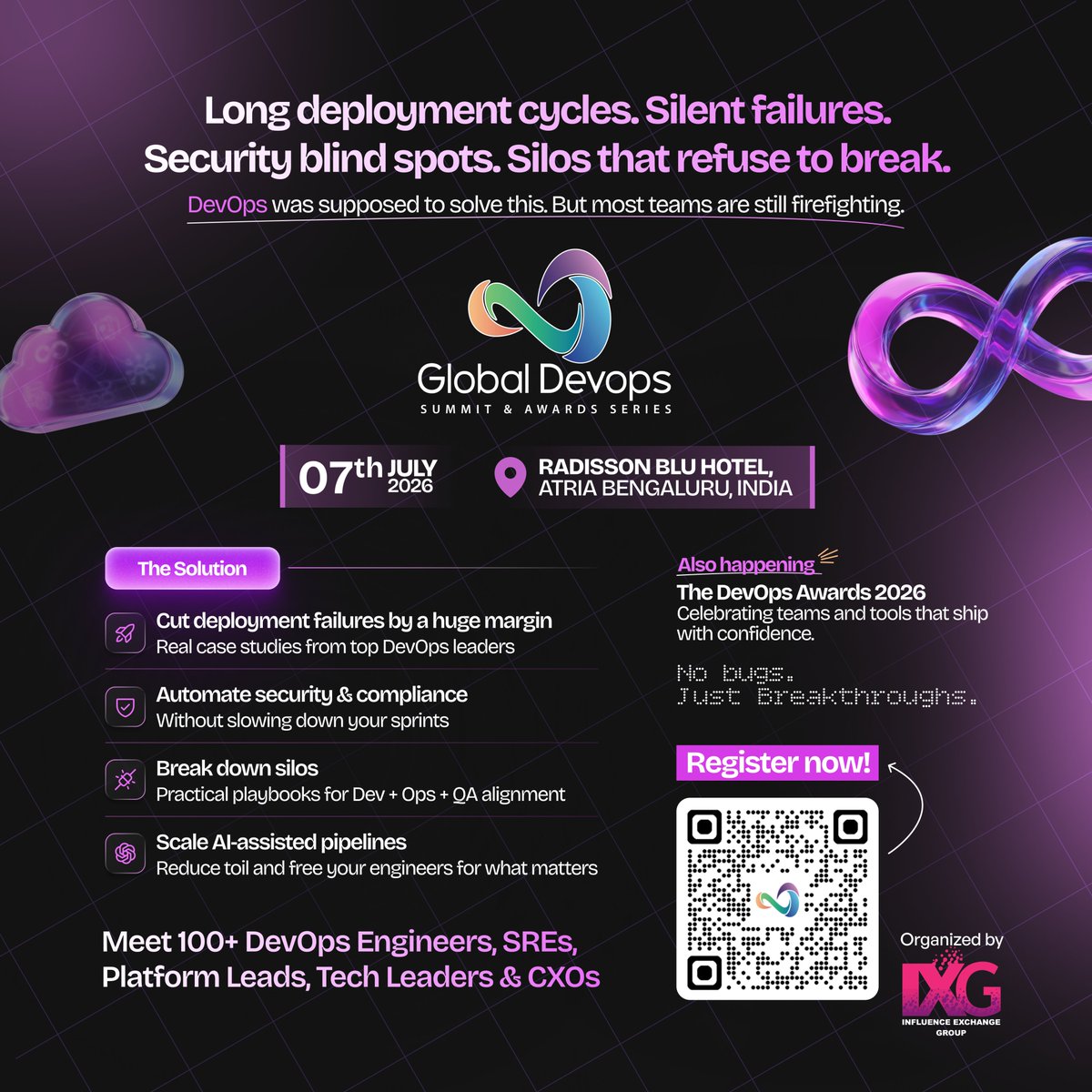 IXG2024's tweet photo. Announcing the Global DevOps Summit & Awards Series π
Meet 100+ DevOps Leaders and build a strong network
ποΈhttps://t.co/G0ewxgTRTt
#ixgdevops2026 #ixgdevopsseries #DevOpsBengaluru #DevOpsIndia #PlatformEngineering #DevSecOps #AIInDevOps #CloudNative #SRE #DeveloperExperience https://t.co/0VWfK1BFhX