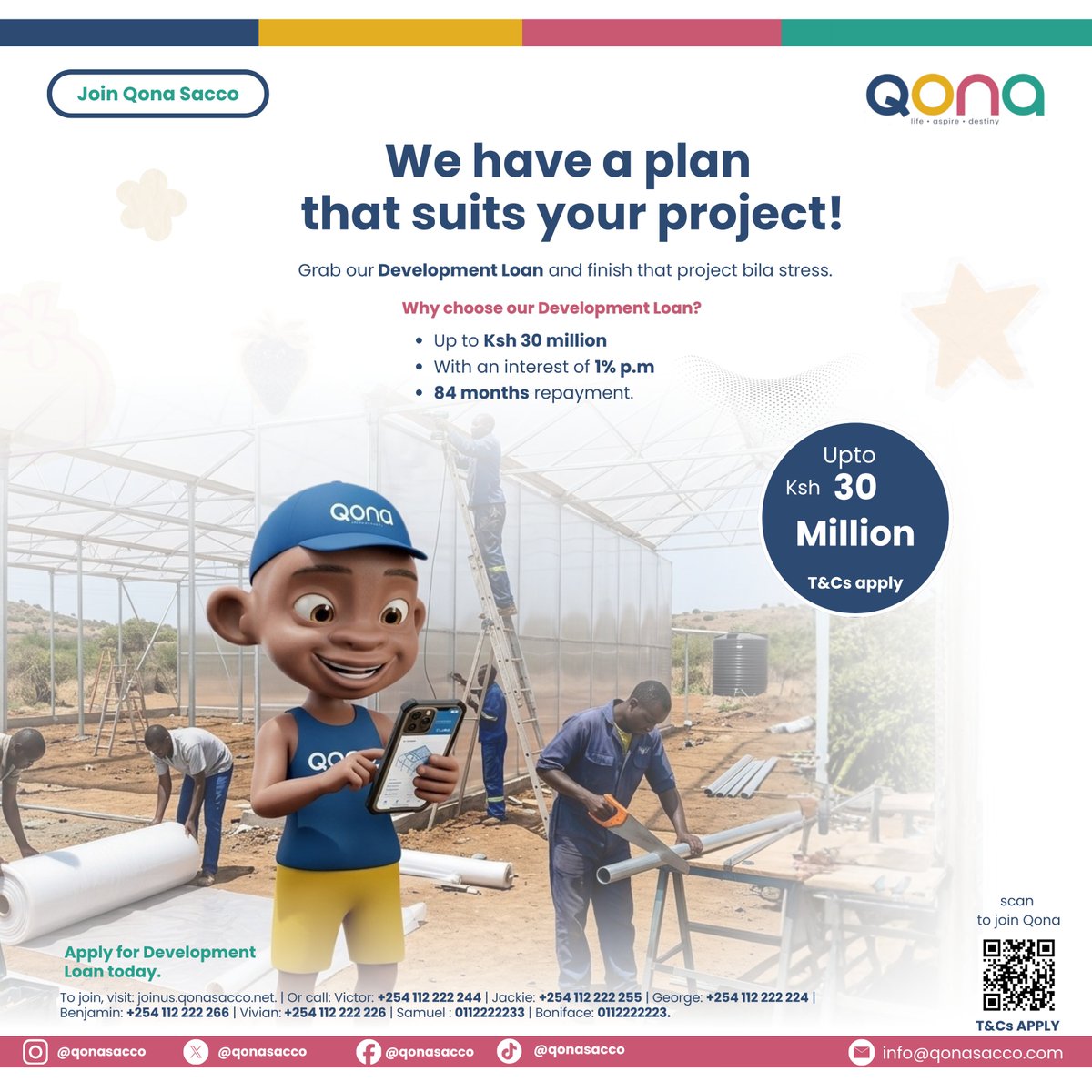 qonasacco's tweet photo. Every masterpiece starts with a plan, and Qona has one that suits your project. Apply today and build with confidence.
Join us today: https://t.co/mWInq1jJWw
#LifeAspireDestiny
#DevelopmentMadeEasy
#BuildWithQona
#DevelopmentLoan https://t.co/Tu8zQKrXtO