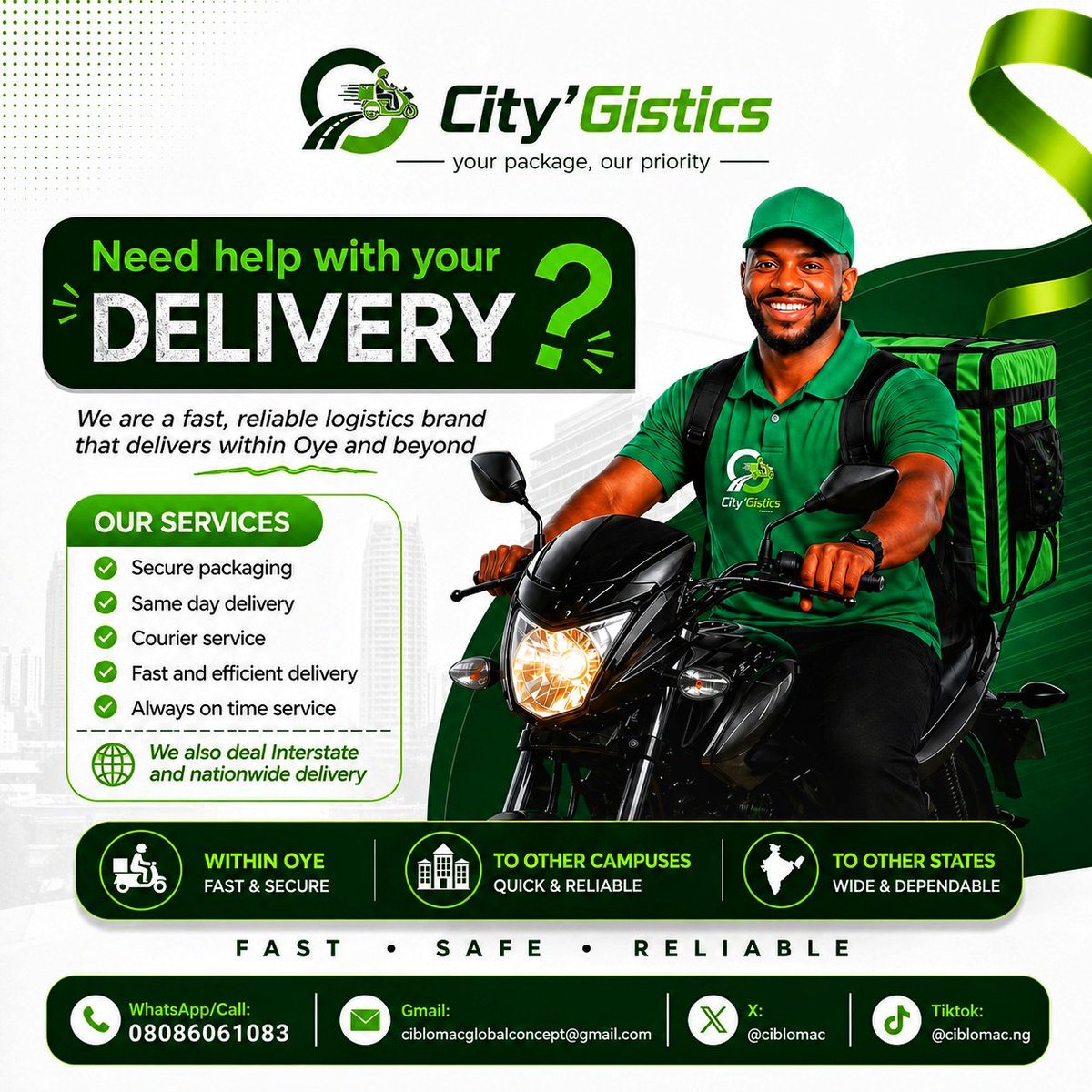 Ciblomac's tweet photo. THE FUTURE OF LOGISTICS HAS ARRIVED! 🚀

City’Gistics is officially open for business! We’re here to connect businesses and deliver possibilities with speed and reliability.📦✨

Let’s move The World forward, one delivery at a time. 🤝

#CityGistics #WeAreLive #LogisticsRedefined https://t.co/g8Wq5ECqwn