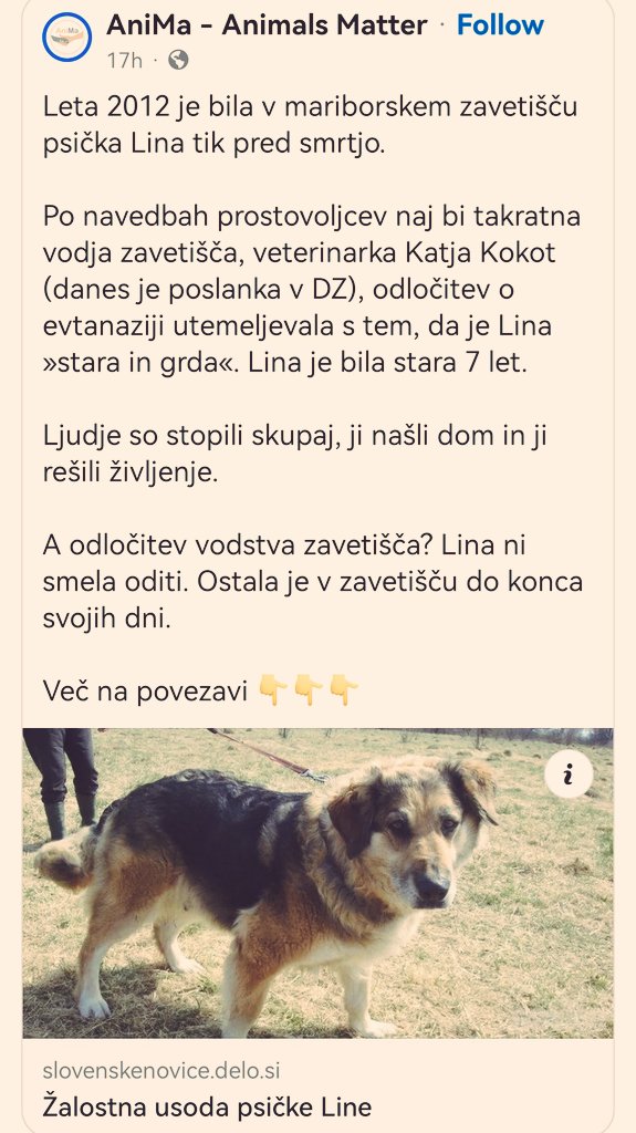 Katja Kokot - te ni nič sram ❓
Njena skrajno zavržena dejanja prihajajo na dan!

Kam torej sodi ta stara in grda babura ?
V parlament prav gotovo ne ❗

⬇️ 😔