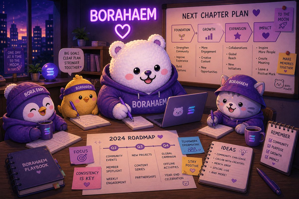 BORAHAEM_'s tweet photo. Planning the next move 💜📈
Step by step,
building something bigger ✨
Clear vision. Strong execution.
Growing together 🚀
Stay focused. Stay purple 🍇 https://t.co/XX83Arm6Fs