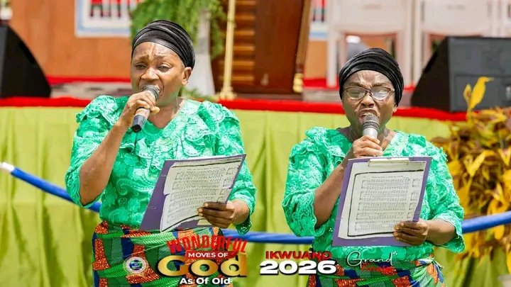 TlccrmOfficial's tweet image. DUET SISTERS || THE WONDERFUL MOVES OF GOD AS OF OLD || GRAND FINALE || ABIA – IKWUANO PROGRAM || MAY 2026

The Duet Sisters ministered, reminding the congregation that the Day of Judgment is fast approaching.

#Chosen
#TLCCRMOfficial
#PstLazarusMuoka
#Abia2026
#Ikwuano2026