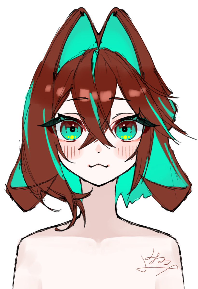 ChocoLatte_7_'s tweet photo. #oc #レーナの栄養素
ocのお顔が可愛くなりました(⁠≧⁠ω≦⁠)⁠
この子はチョコミントの擬人化です！ https://t.co/3KoX6UNENo