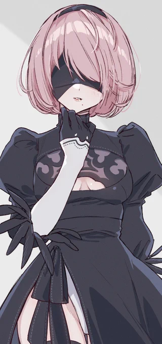 ピンク髪2Bちゃんらくがき #NieRAutomata