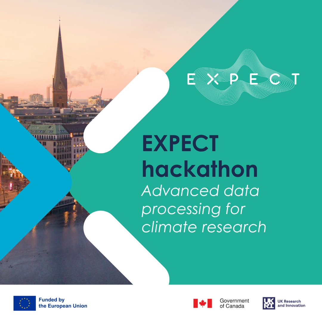 Expect_Project's tweet photo. ⏳2 weeks left to apply!
 
Join the #EXPECT Hackathon in Hamburg to collaborate with researchers &amp; professionals addressing real-world climate challenges through cutting-edge data infrastructures.
 
📌Apply by 18 May: https://t.co/I7Y7W8YPeP
 
#ClimateResearch #DataScience #AI https://t.co/NHyiM2nphL