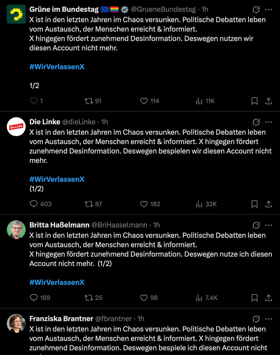 DDR vibes. Verbotsverfahren in der Mache? 🤡

 #WirVerlassenX