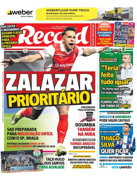 Em semana de SL Benfica x SC Braga, mas essencialmente de um dos jogos mais importantes da história do SC Braga, frente ao SC Freiburg 🇩🇪, é esta a capa do <a href="/Record_Portugal/">Record</a> 🗞️.

Aquelas coincidências... só para destabilizar, não valem mesmo nada.