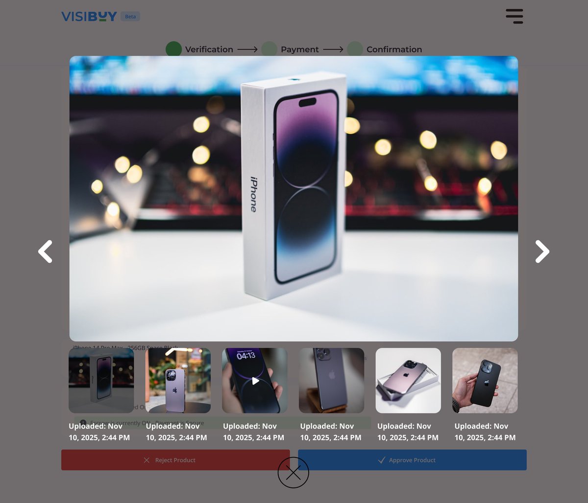 Testie_monie's tweet image. Continuing the Visibuy buyer verification flow 👇

Expand media, check timestamps, then decide — approve or reject.
Reject? Give a reason. Approve? Fill in your details before escrow kicks in.
Every step protects both sides.

Thoughts?
#UIDesign #ProductDesign