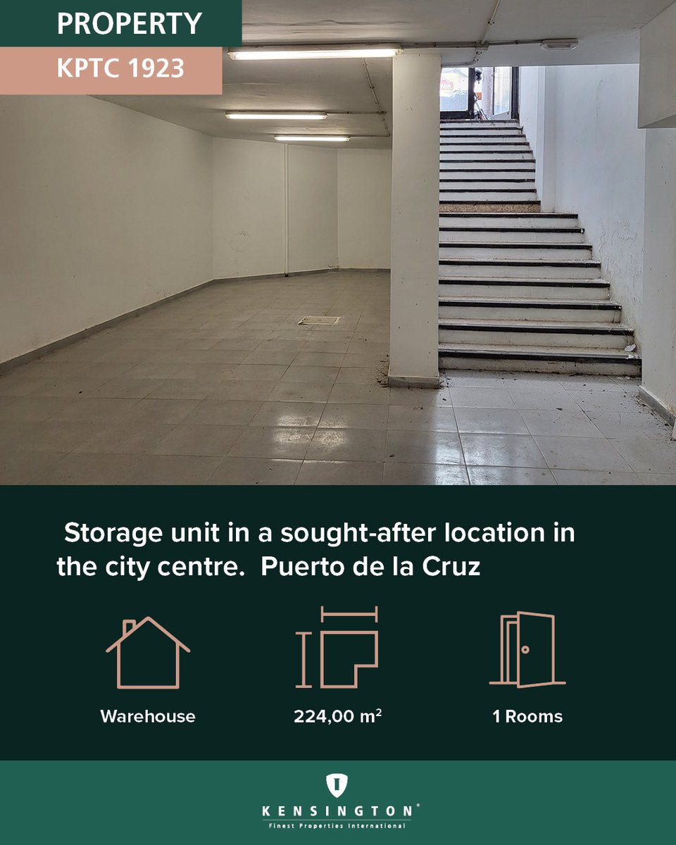 KENSIGNTONCI's tweet image. Storage unit in a sought-after location in the city centre. 
📍Puerto de la Cruz

3000€ 

#storage #puertodelacruz #rent #realestate #kensington 

kensington-international.com/de/en/expose/s…