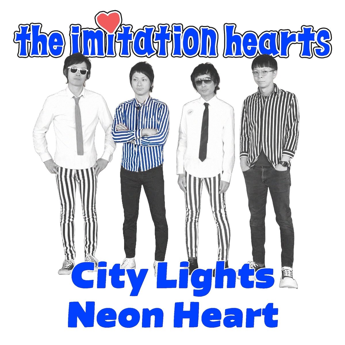 [新入荷] 
the imitation hearts / City Lights Neon Heart (7"EP)
神戸発のパワーポップバンド 『the imitation hearts』
待望の1st 7インチシングル！
疾走感あふれるカイト作の『City Lights』をSIDE A、ポップで切ないニッシン作の『ネオンハート』をSIDE Bに収録。
SIDE AとSIDE