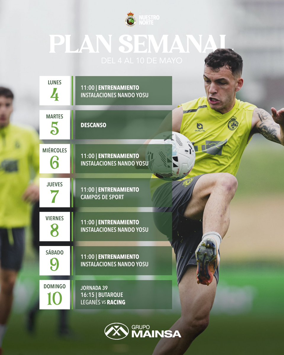 🗓️ PLAN SEMANAL | #LeganésRacing
