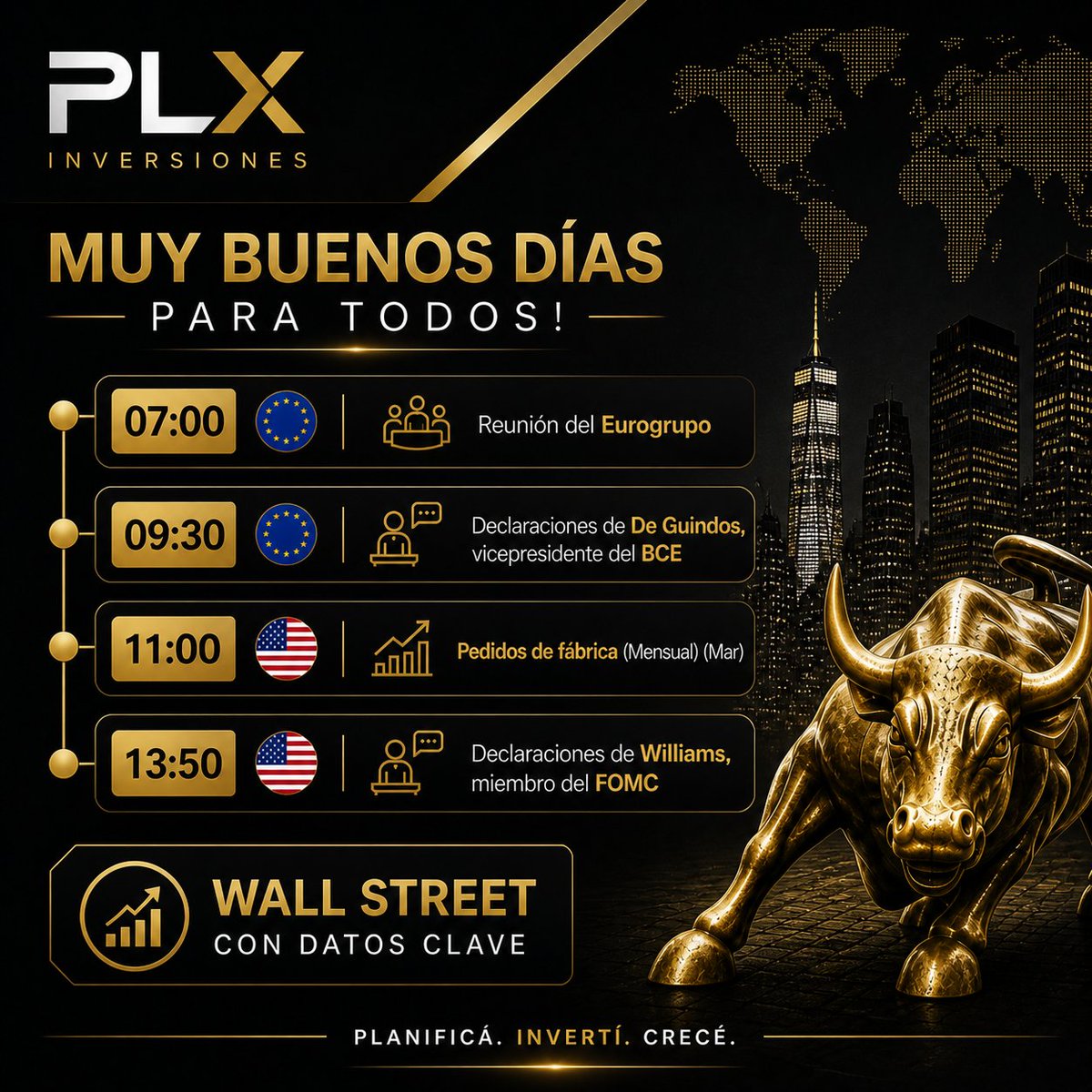 pablorlopezs's tweet image. Arrancamos la jornada con datos que pueden mover el mercado. 📊
Atentos a cada evento clave. t.me/PLFinanceC
#WallStreet #Trading #Inversiones #Forex #Mercados #Economía #SP500 #Nasdaq #FOMC #BCE