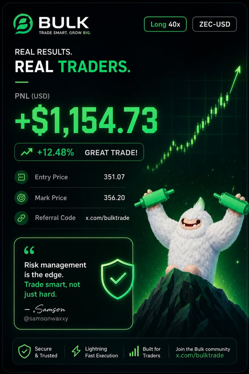 mekus0404's tweet image. Caught a clean move and executed perfectly 💹

Stayed patient, managed risk, and secured the bag — that’s the game.

Big ups to @bulktrade for the smooth and fast execution ⚡

#Crypto #Trading #PnL #DeFi #Winning