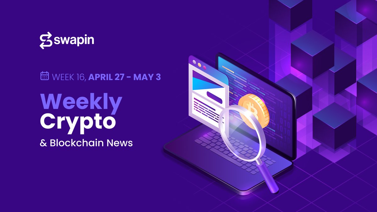 swapincom's tweet photo. Weekly Crypto & Blockchain Update: April 27 - May 3

Market Movements
- Bitcoin is up 2.6% over the last 7 days, currently at $79,685
- Ethereum is sitting at $2,358 with a 1.9% increase from the previous week 
- Last week’s top 3 gainers were SKYAI (223.3%), LUNC(51.8%), and H (51.6%), while the top 3 losers were M (34.2%), DEXE (29.2%), and WLFI (18.4%)
- The crypto market’s Fear & Greed Index is at 47 Neutral today (CMC)
- Crypto market capitalization is at $2.64 trillion, up 1.46% since yesterday
- Bitcoin's market cap dominance is currently at 60.5%, Ethereum at 10.8%, and other cryptocurrencies at 28.7%
- Stablecoins' market capitalization has risen by 0.05% in the last 7 days, currently at $320 billion, with USDT dominance at 59.07% (DefiLlama)
- NFT sales volume decreased by 24.33% over the previous 7 days, while total transactions increased by 7.39% (CryptoSlam)

Regulatory Developments
- Warren and Wyden probe Tether loans to Commerce Secretary Lutnick's family trust
- Seoul court blocks six-month suspension of crypto exchange Bithumb over AML violations ruling
- Warren flags World Liberty Financial's ties to sanctioned individuals as Trump family crypto firm denies wrongdoing
- Gemini gets CFTC derivatives clearing license to settle prediction markets and futures trades in-house
- Senator Tillis eyes vote on Clarity Act as stablecoin rewards dispute stalls crypto legislation
- Celsius founder Mashinsky banned for life from crypto after $10 million FTC settlement
- Nigel Farage's undisclosed $6.7 million crypto gift from billionaire donor puts UK political finance rules under scrutiny
- Canada proposes ban on crypto ATMs to curb scams targeting elderly and vulnerable users
- Trump's CFTC sues Wisconsin over state attempts to regulate prediction markets as gambling
- Israel approves its first shekel-pegged stablecoin, developed by Bits of Gold on Solana with Fireblocks
- EU sanctions Russia with full ban on crypto providers, platforms, and its central bank digital currency

Investments, Partnerships, Launches, & Acquisitions
- Riot Platforms logs its first AI data center revenue at $33.2 million in Q1 2026
- MoonPay launches a debit card that lets AI agents spend stablecoins directly from on-chain wallets
- Shuttle Pharmaceutical to acquire United Dogecoin in $11 million deal to scale mining operations
- Polymarket partners with Chainalysis to add insider trading detection and on-chain compliance tools
- MegaETH token launches at $176 million market cap with distribution tied to network performance metrics
- Tether proposes three-way merger of Twenty-One Capital, Strike, and Elektron Energy into a single public Bitcoin company
- Coinbase launches CUSHY fund to bring stablecoin credit markets on-chain across Ethereum, Base, and Solana
- Meta lets creators in Colombia and Philippines receive earnings in USDC via Solana and Polygon
- Visa hits $7 billion in annualized stablecoin settlement volume as it adds Base and Polygon to its network
- Securitize and Computershare team up to bring stock tokenization to Wall Street's biggest companies
- Western Union to launch Solana-based stablecoin USDPT for settling payments with its global agent network
- Morgan Stanley launches money market fund for stablecoin issuers to park reserves in GENIUS Act compliant assets

Crypto Security
- $65 million DeFi theft suspect Andean Medjedovic linked to fresh money laundering activity while seeking presidential pardon
- Wasabi Protocol loses $4.55 million after attackers exploit single-key admin access with no timelock or multisig protection
- Suspicious HOOD futures shorts on Hyperliquid before Robinhood earnings miss raise insider trading concerns
- Fake stablecoin tokens flood Hong Kong markets ahead of HKMA's first licensed product launches
- Woman gets 71 months for Bitcoin investment scam that targeted elderly victims across multiple states

More Industry/Market Updates
- Steak 'n Shake credits Bitcoin payments for same-store sales growth and cost savings, outpacing McDonald's and Taco Bell
- White House crypto advisor teases progress on US Bitcoin reserve as Treasury holds off on new purchases
- Bitcoin ETF inflows surge but negative funding rates and weak spot demand signal shaky ground ahead

Don't miss out on the latest trends and news in the crypto and blockchain world - if you haven't subscribed yet, do so now and receive these updates directly in your inbox every Monday morning.
