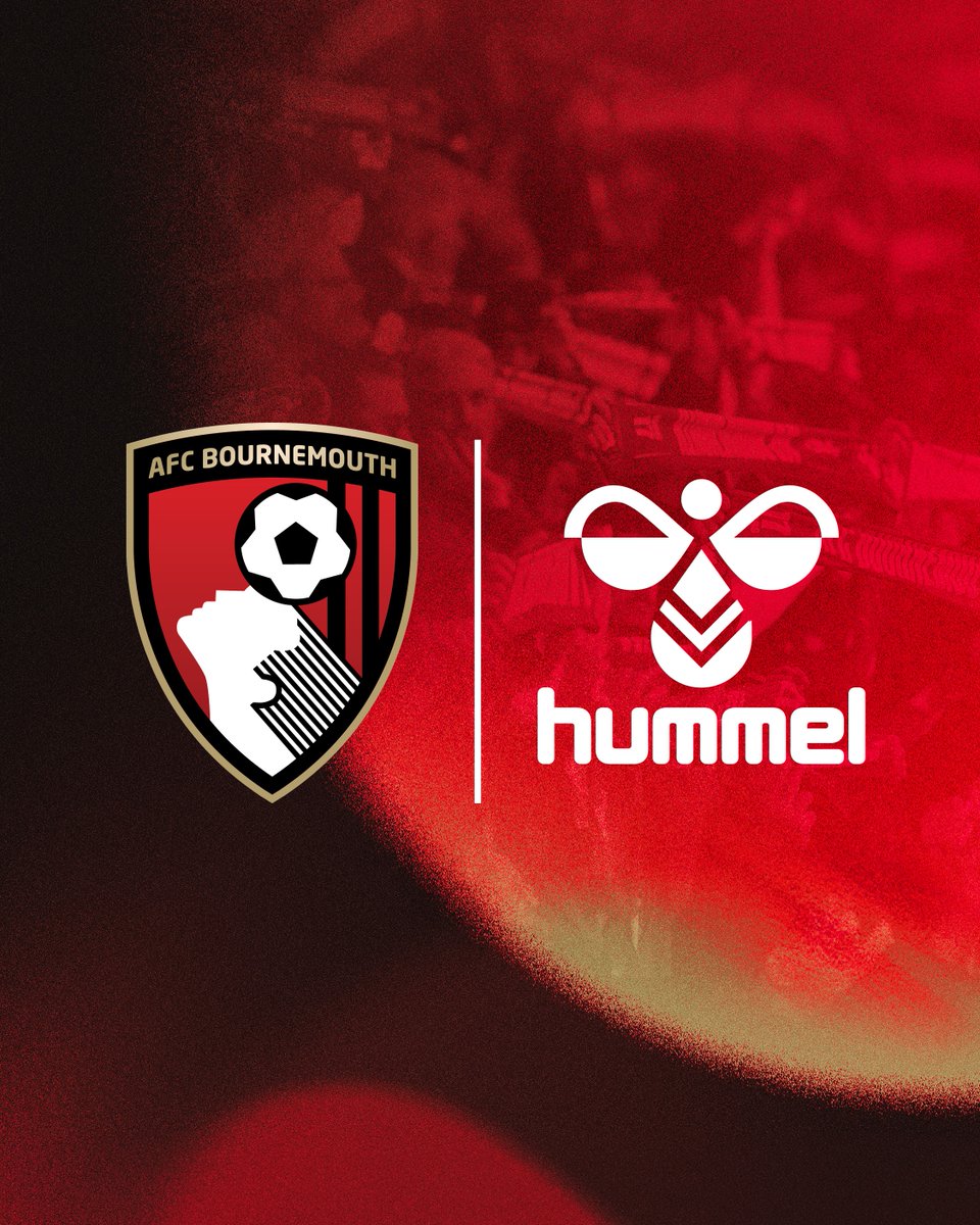afcbournemouth's tweet photo. We’re delighted to announce a new multi-year partnership with Hummel – a club-record kit deal for #afcb ❤️🖤