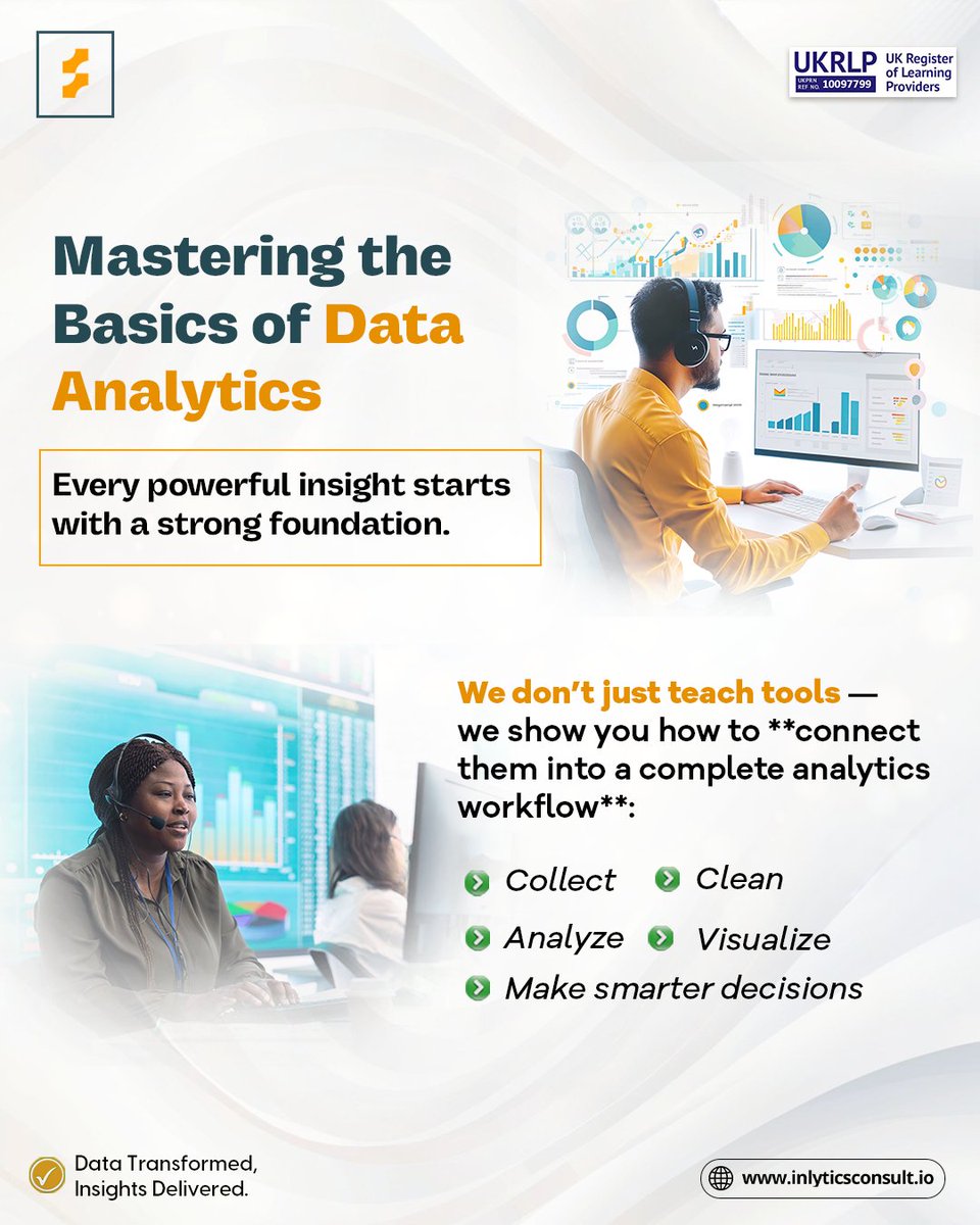 inlyticsconsult's tweet image. Our Data Analytics track is designed to take you from raw data to real business impact using the tools that matter most.

💡 Ready to turn data into insights? Let’s build your skills the right way.

Find out more: inlyticsconsult.io/services

#DataAnalytics #Excel #SQL #PowerBI #Data