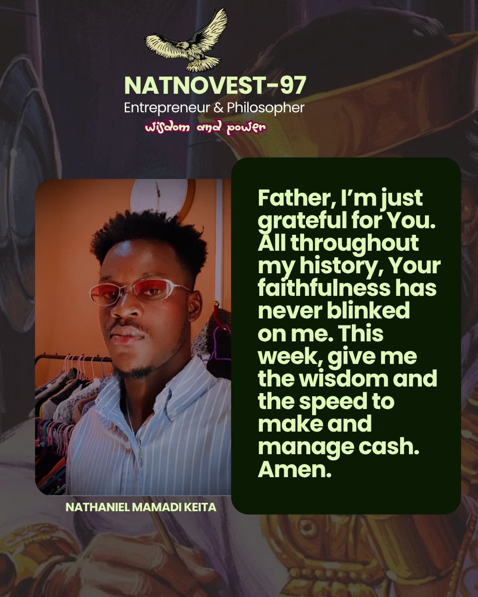 Natnovest97's tweet image. Father, I’m just grateful for You.

#nevergiveup #inspirational #motivational #wisdom #freetown