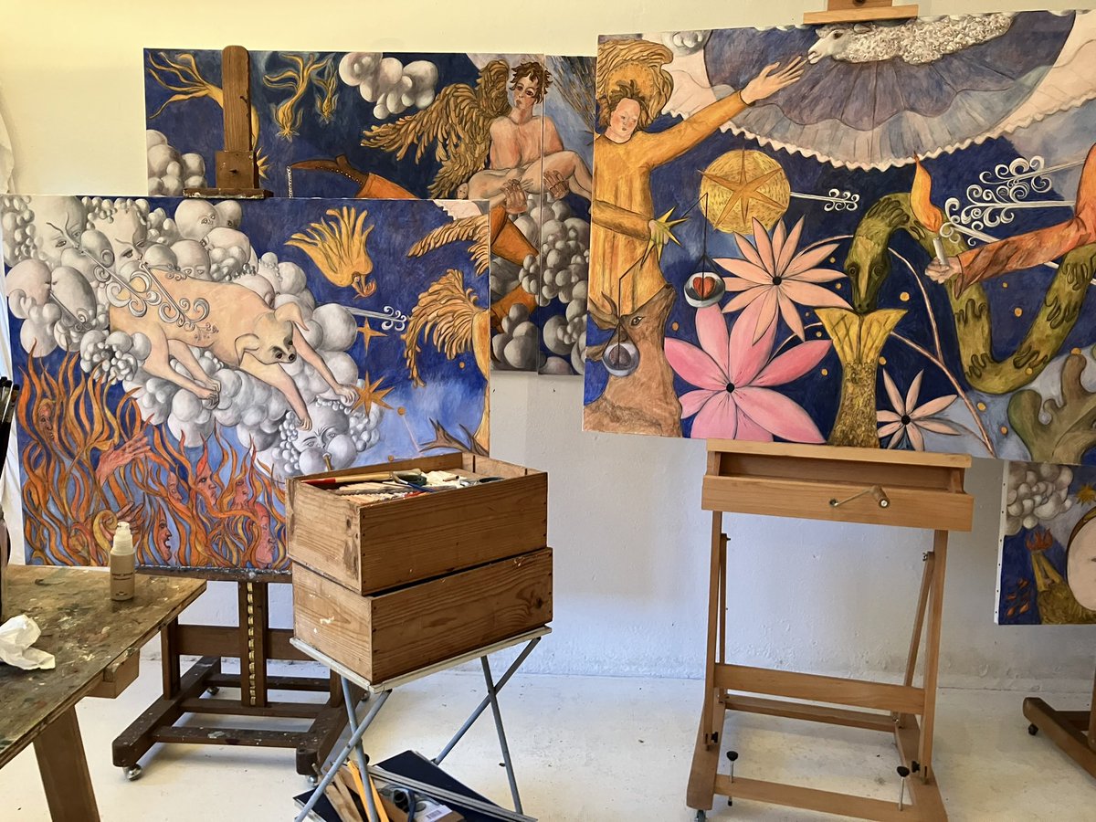 DeLousolages's tweet image. LIVRE MUETin progress #artgallery #louisedesolages #frenchpainter #monumentalpainter  #contemporaryartist