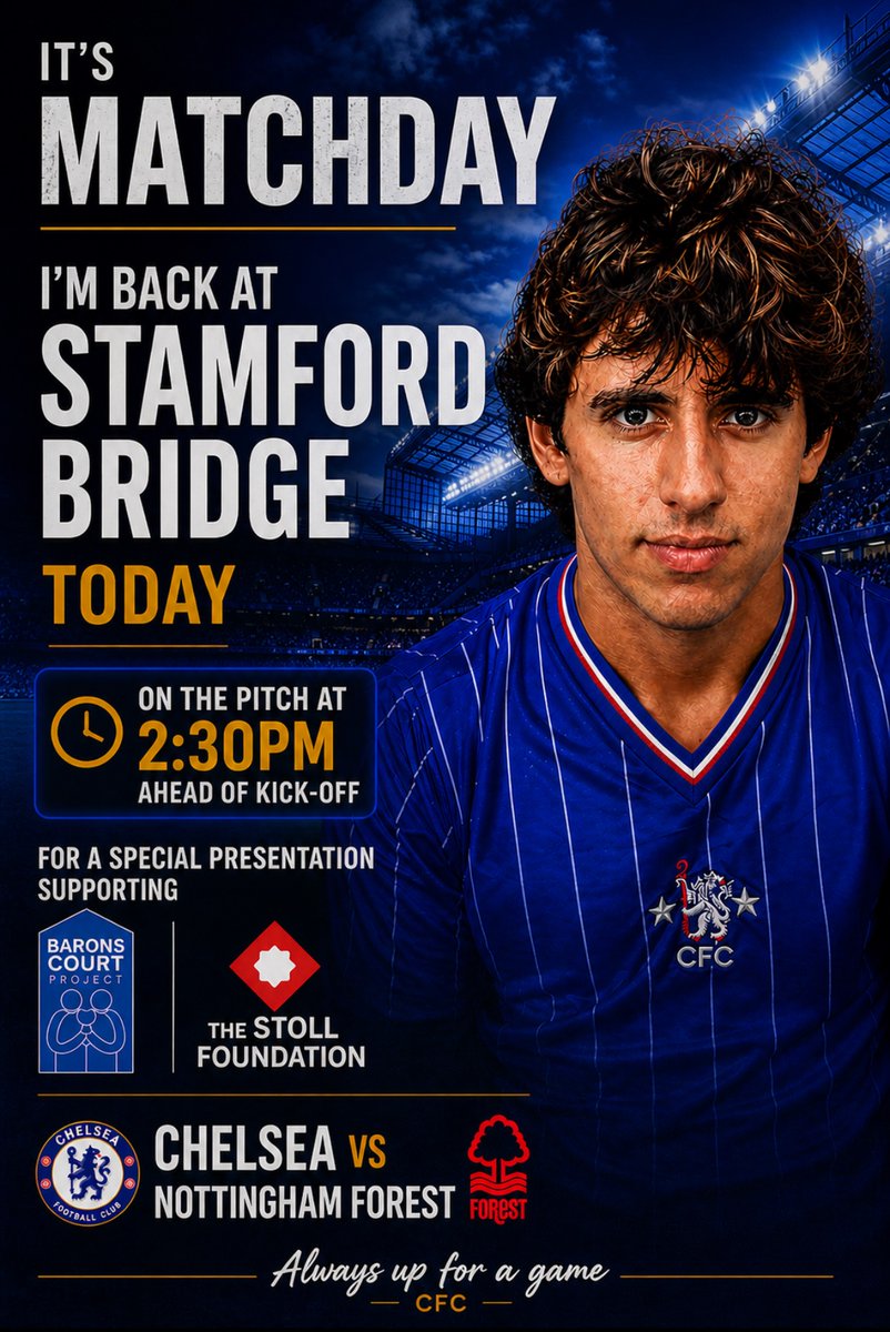 Garychivers's tweet image. Matchday 💙

Back at Stamford Bridge today, on the pitch at 2:30pm

Big one for Chelsea.

Score Prediction: 3-1 Chelsea 🔵

@BaronsProject @stoll_veterans @CFCFoundation  

#CFC #Chelsea #Matchday
